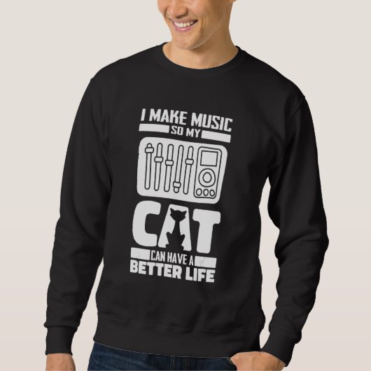 Sound Engineer Cat Producer - Studio Audio Enginee Sweatshirt (Vorderseite)
