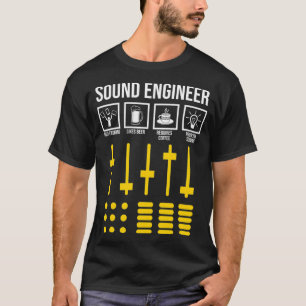 Sound Engineer Day Plan Audio Music Recording T-Shirt