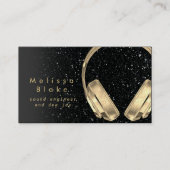 Sound Engineer de Jay Imitate Black Glitzer Visitenkarte (Vorderseite)