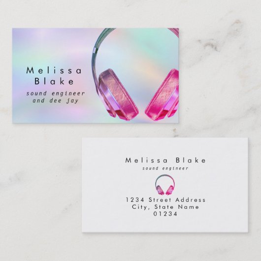 Sound Engineer de Jay Visitenkarte (Vorne/Hinten)