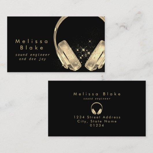 Sound Engineer de Jay Visitenkarte (Vorne/Hinten)