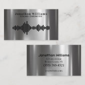 Sound Engineer Dee Jay Business Card Visitenkarte (Vorne/Hinten)