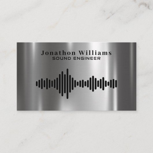 Sound Engineer Dee Jay Business Card Visitenkarte (Vorderseite)