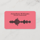 Sound Engineer Dee Jay Visitenkarte (Vorderseite)