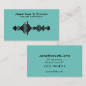 Sound Engineer Dee Jay Visitenkarte (Vorne/Hinten)