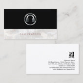 Sound Engineer Fett Silver Headphones Icon Elegant Visitenkarte (Vorne/Hinten)
