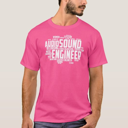 Sound Engineer Idea Cloud Music Audio Engineer Pro T-Shirt (Vorderseite)