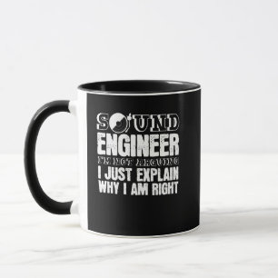 Sound Engineer Joke Audio Engineering Techniker Tasse