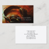 Sound Engineer-Kopfhörer schließen Visitenkarte (Vorne/Hinten)