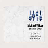 Sound Engineer | Mixer | Marmoruntergrund Visitenkarten (Außenseite Aufgefaltet)