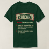 Sound Engineer - Sarcastic Definition T-Shirt (Design vorne)