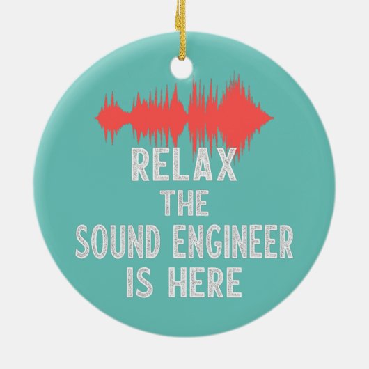 Sound Engineer Studio Audio-Design für Audio Keramik Ornament (Hinten)