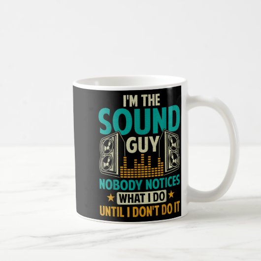 Sound Engineer Tech Husband Dad Funny Dj Disc Jock Kaffeetasse (Rechts)