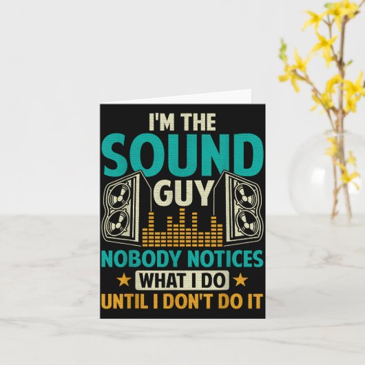 Sound Engineer Tech Husband Dad Funny Dj Disc Jock Karte (Gelbe Blume)