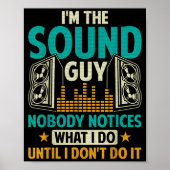 Sound Engineer Tech Husband Dad Funny Dj Disc Jock Poster (Vorne)