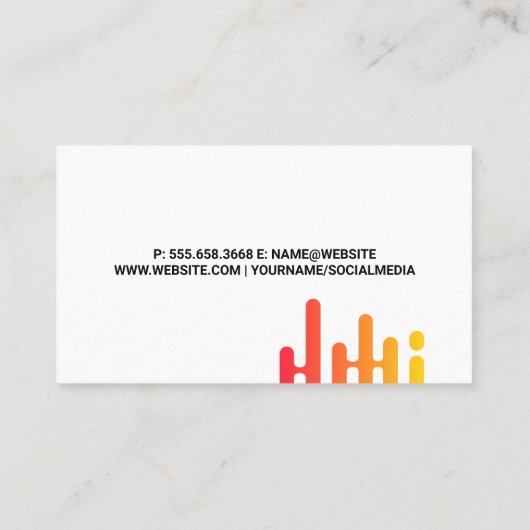 Sound Equalizer Graphic Visitenkarte (Rückseite)