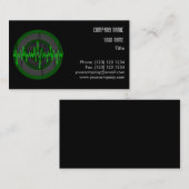 Sound Green Dunkel Round-Visitenkartenvorlage Visitenkarte (Vorne/Hinten)