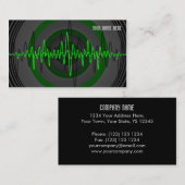 Sound Green Dunkel Visitenkartenvorlage Visitenkarte (Vorne/Hinten)