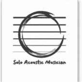 Sound Hole and Strings 4"x4" Aufkleber (Vorderseite)