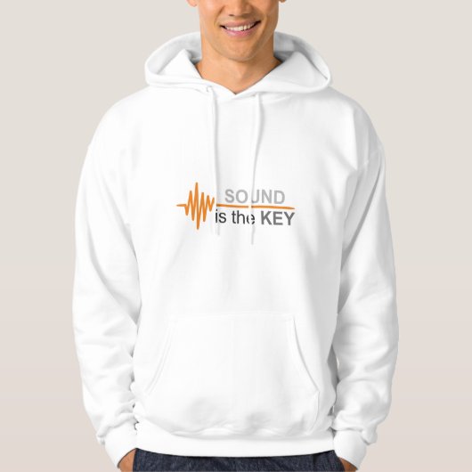 Sound ist die klassische Waveform Orange Line Hoodie (Vorderseite)