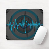 Sound Light Blue Dark Mousepad (Mit Mouse)