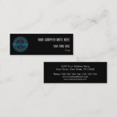 Sound Light Blue Dark Round Visitenkarte dünn (Vorne/Hinten)