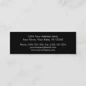 Sound Light Blue Dark Round Visitenkarte dünn (Rückseite)