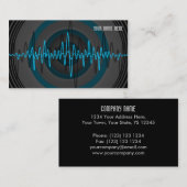 Sound Light Blue Dunkel Visitenkartenvorlage Visitenkarte (Vorne/Hinten)