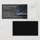 Sound Mixing Console Grau Business Card Visitenkarte (Vorne/Hinten)