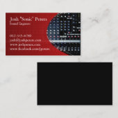 Sound Mixing Console Red Business Card Visitenkarte (Vorne/Hinten)
