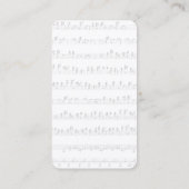 Sound Note Digitaler Klang | Notenblatt Visitenkarte (Rückseite)
