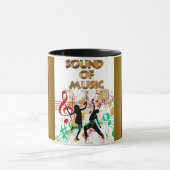 Sound of Music Dancing Farbenfrohe Musiknoten Tass Tasse (Zentrum)