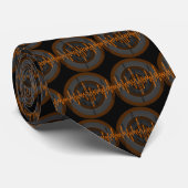 Sound Orange Dark Krawatte gekachelt schwarz (Gerollt)