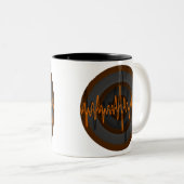 Sound Orange Dark Round Tasse (VorderseiteRechts)