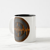 Sound Orange Dark Round Tasse (Vorderseite Links)
