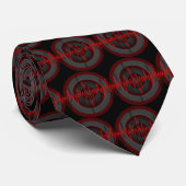 Sound Red Dark Krawatte gekachelt schwarz (Gerollt)
