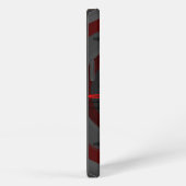 Sound Red Dark Monogram iPhone Case Hülle (Rechte Seite)
