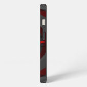 Sound Red Dark Monogram iPhone Case Hülle (Linke Seite)