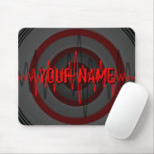 Sound Red Dark 'Name' Mousepad (Mit Mouse)