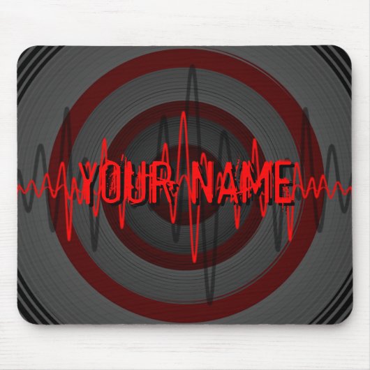 Sound Red Dark 'Name' Mousepad (Vorne)