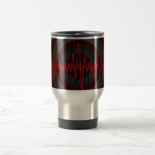 Sound Red Dark Travel Pendler Tasse (Mittel)
