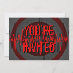 Sound Red Dark 'You're Invited' Einladung