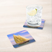 Sound segeln rechteckiger pappuntersetzer (Vor Ort)