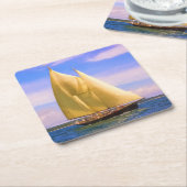 Sound segeln rechteckiger pappuntersetzer (angewinkelt)