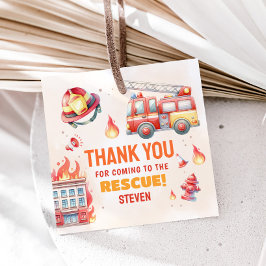 Sound the Alarm Fire Truck Baby Shower Geschenkanhänger