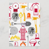 Sound the Alarm, Firetruck 1st Birthday Einladung (Rückseite)