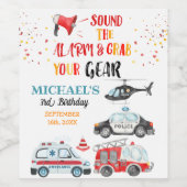 Sound the alarm & Grab your gear Birthday Weinetikett (Einzelnes Label)