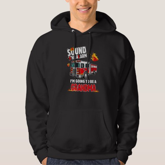 Sound The Alarm Grandma Baby Reveal Firefighting F Hoodie (Vorderseite)