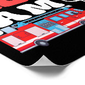 Sound The Alarm Ich bin 14 Feuerwagen 14. Geburtst Poster (Ecke)