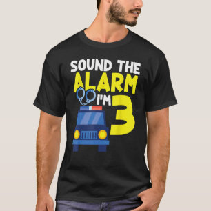 Sound the Alarm Ich bin 3 Jahre alt Kindergeburtst T-Shirt